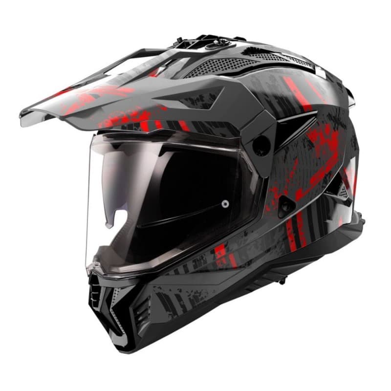 Casco LS2 MX702 Piaoneer II Crazy Negro Rojo image_1
