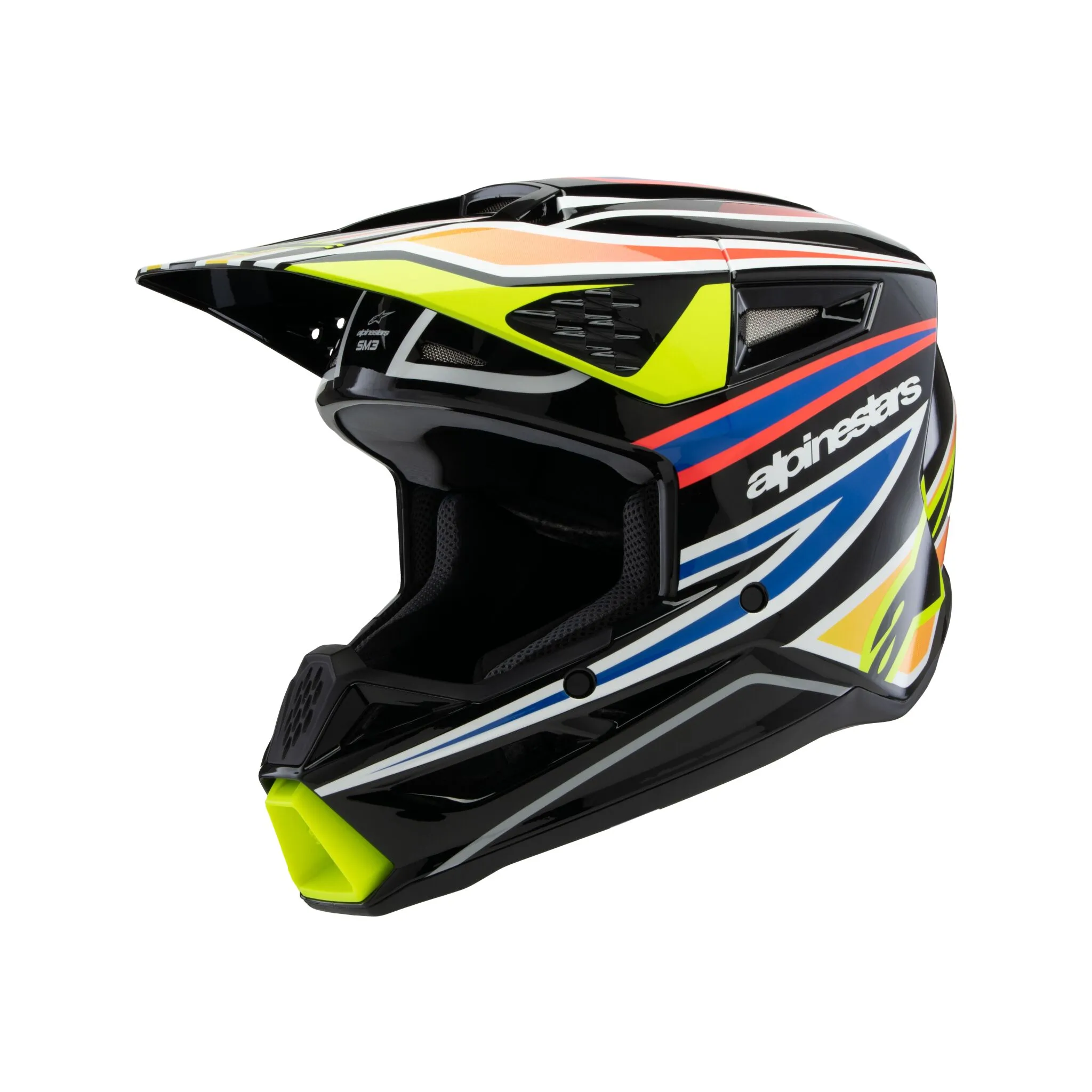 Casco Alpinestars S-M3 Infantil Negro Amarillo image_1