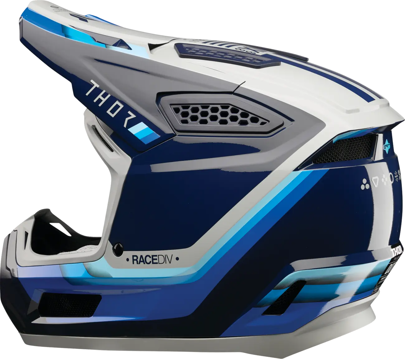 Casco THOR Fleet Defy Azul Blanco Casco THOR Fleet Defy Azul Blanco