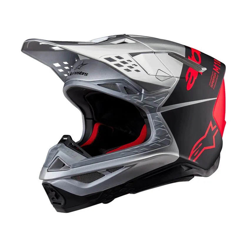 Casco Alpinestars SM10 Flood Gris Negro Naranja image_1