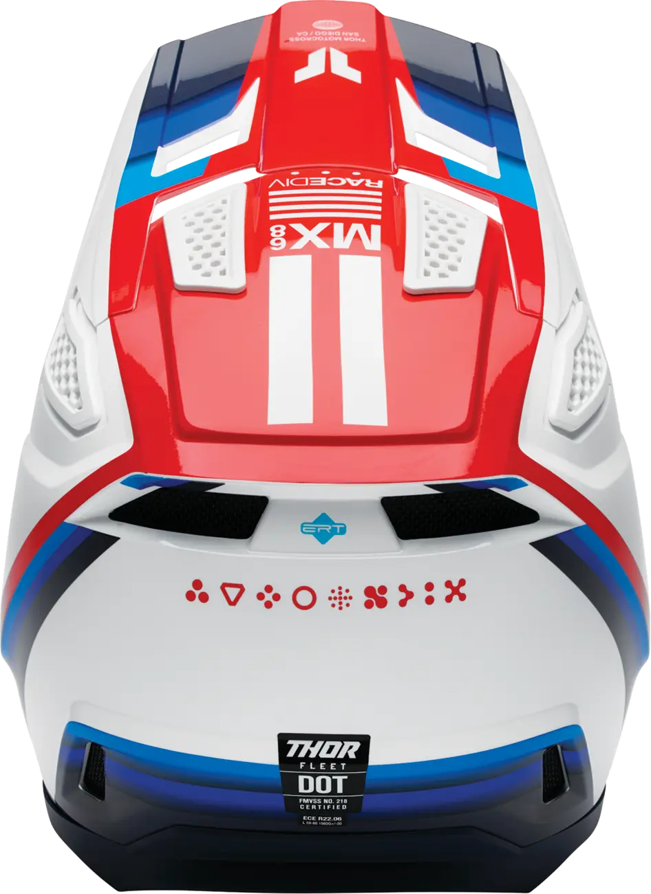 Casco THOR Fleet Defy Blanco Rojo Azul Casco THOR Fleet Defy Blanco Rojo Azul