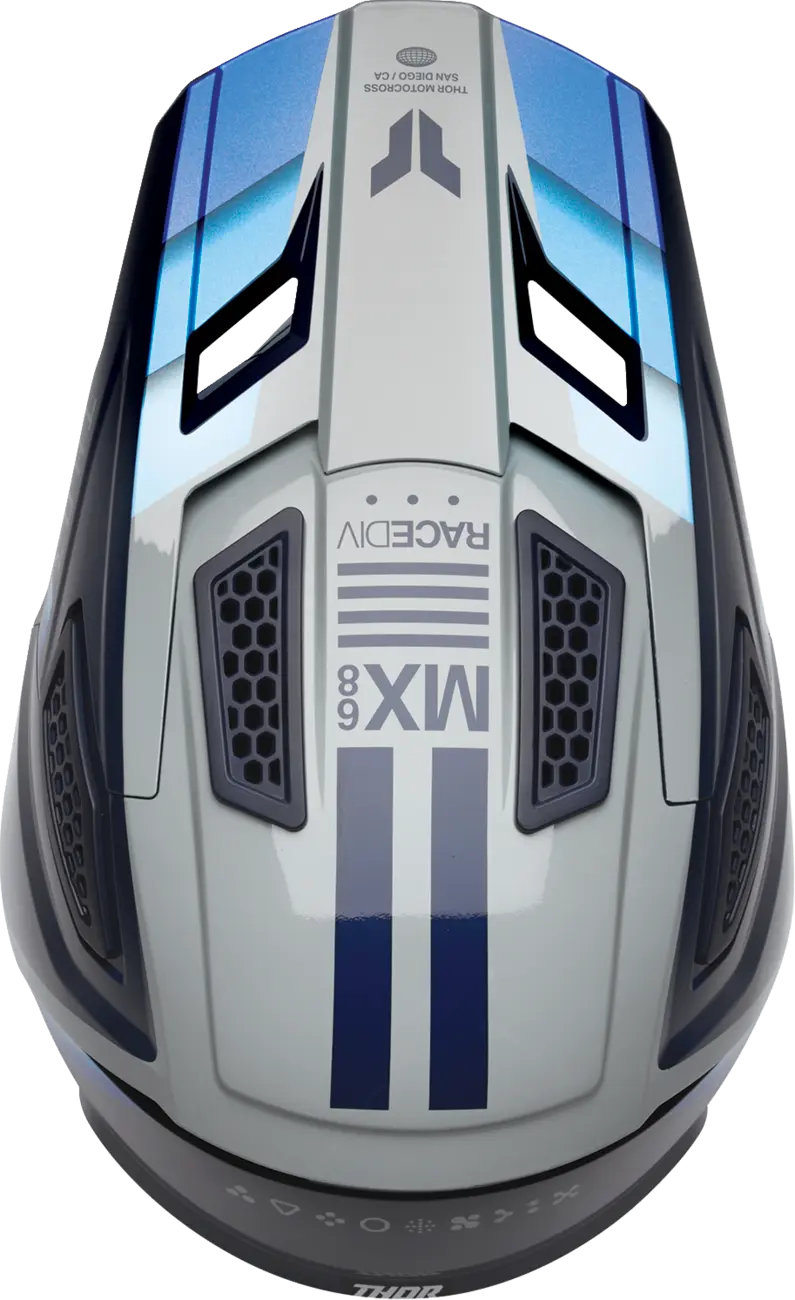 Casco THOR Fleet Defy Azul Blanco Casco THOR Fleet Defy Azul Blanco