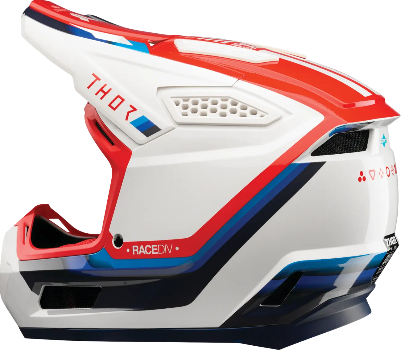 Casco THOR Fleet Defy Blanco Rojo Azul Casco THOR Fleet Defy Blanco Rojo Azul