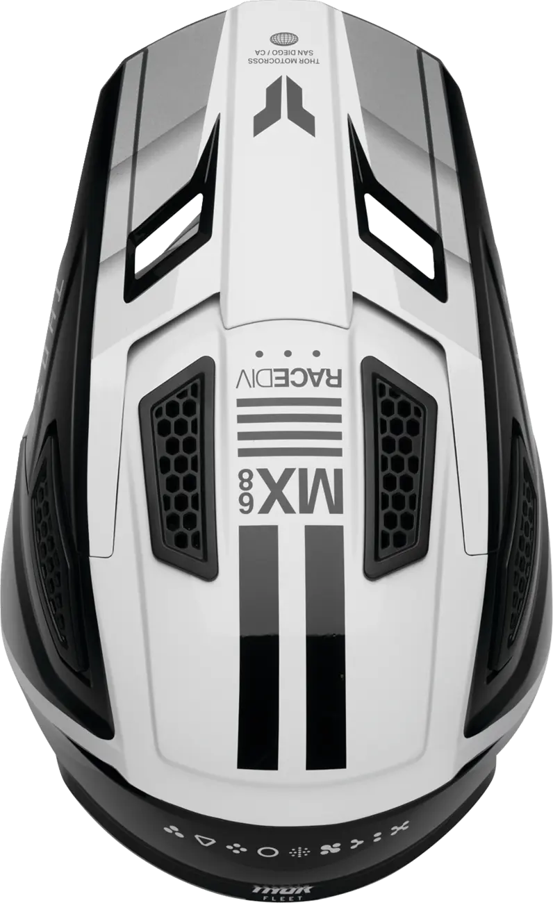 Casco THOR Fleet Defy Negro Blanco Casco THOR Fleet Defy Negro Blanco