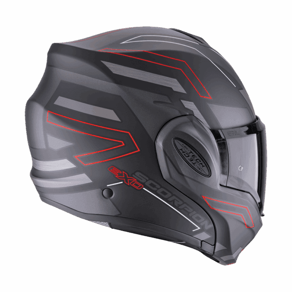 Casco Scorpion EXO-TECH Evo Conquer Negro Rojo Mat Casco Scorpion EXO-TECH Evo Conquer Negro Rojo Mat